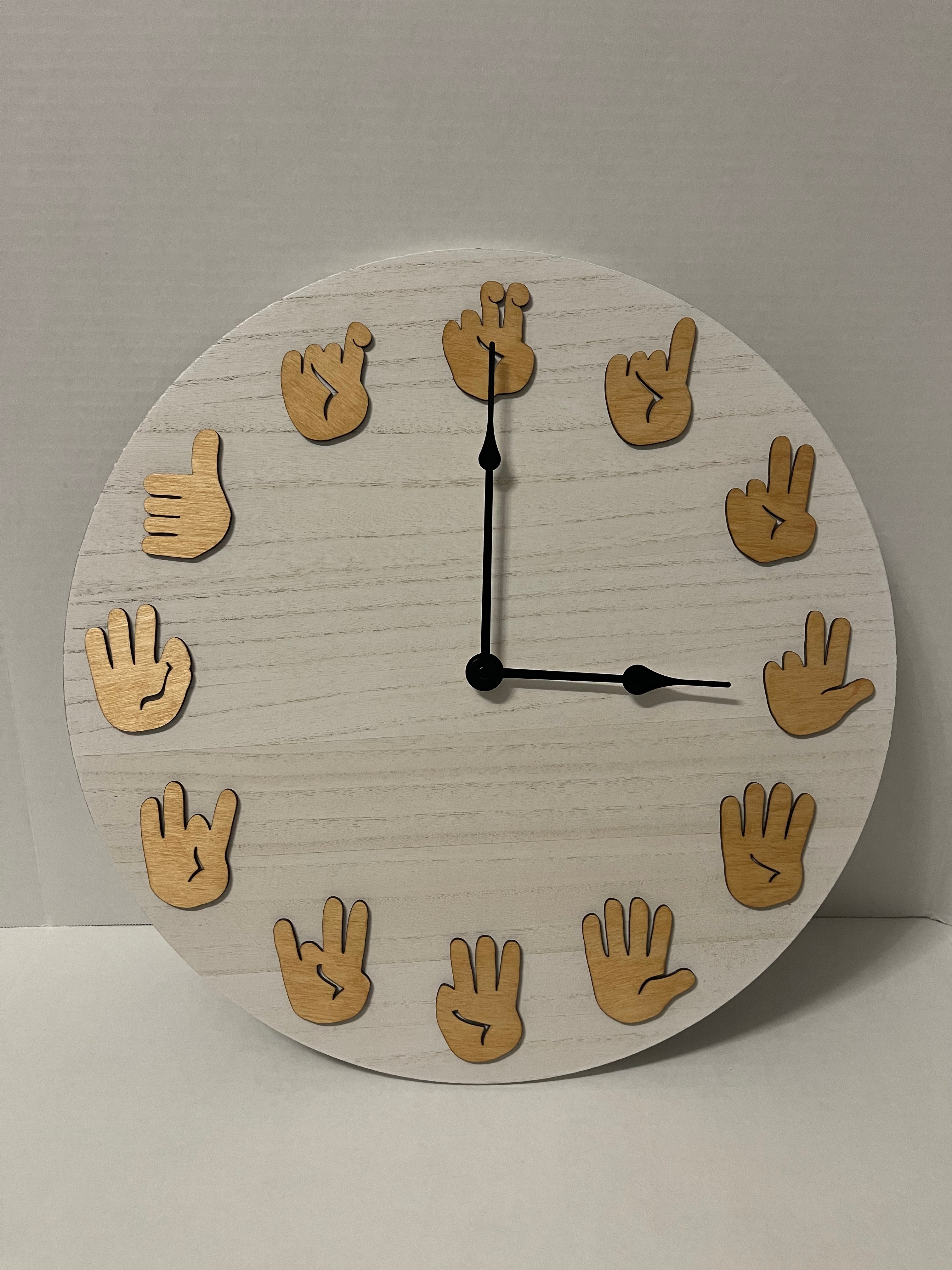 ASL Clock - Golden Pecan with Traditional movements