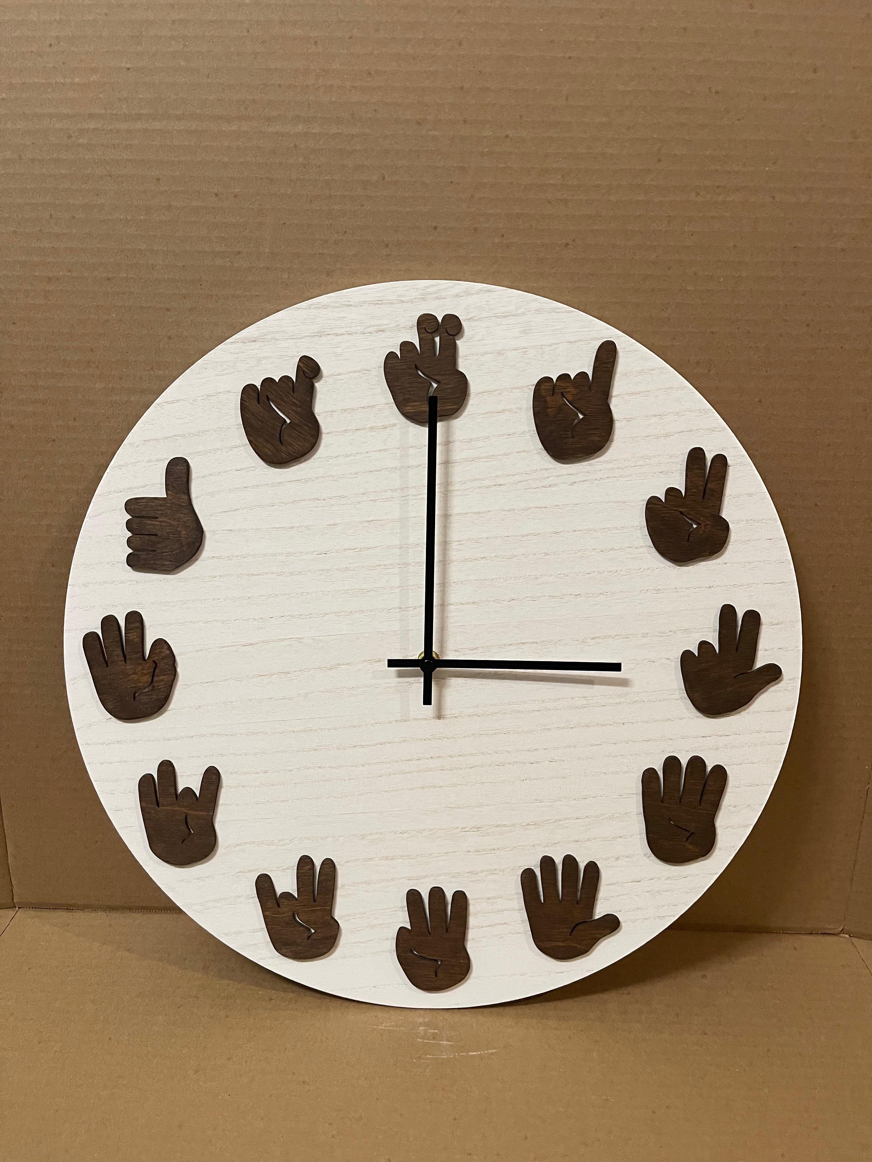ASL Clock - Dark Walnut with Modern movements