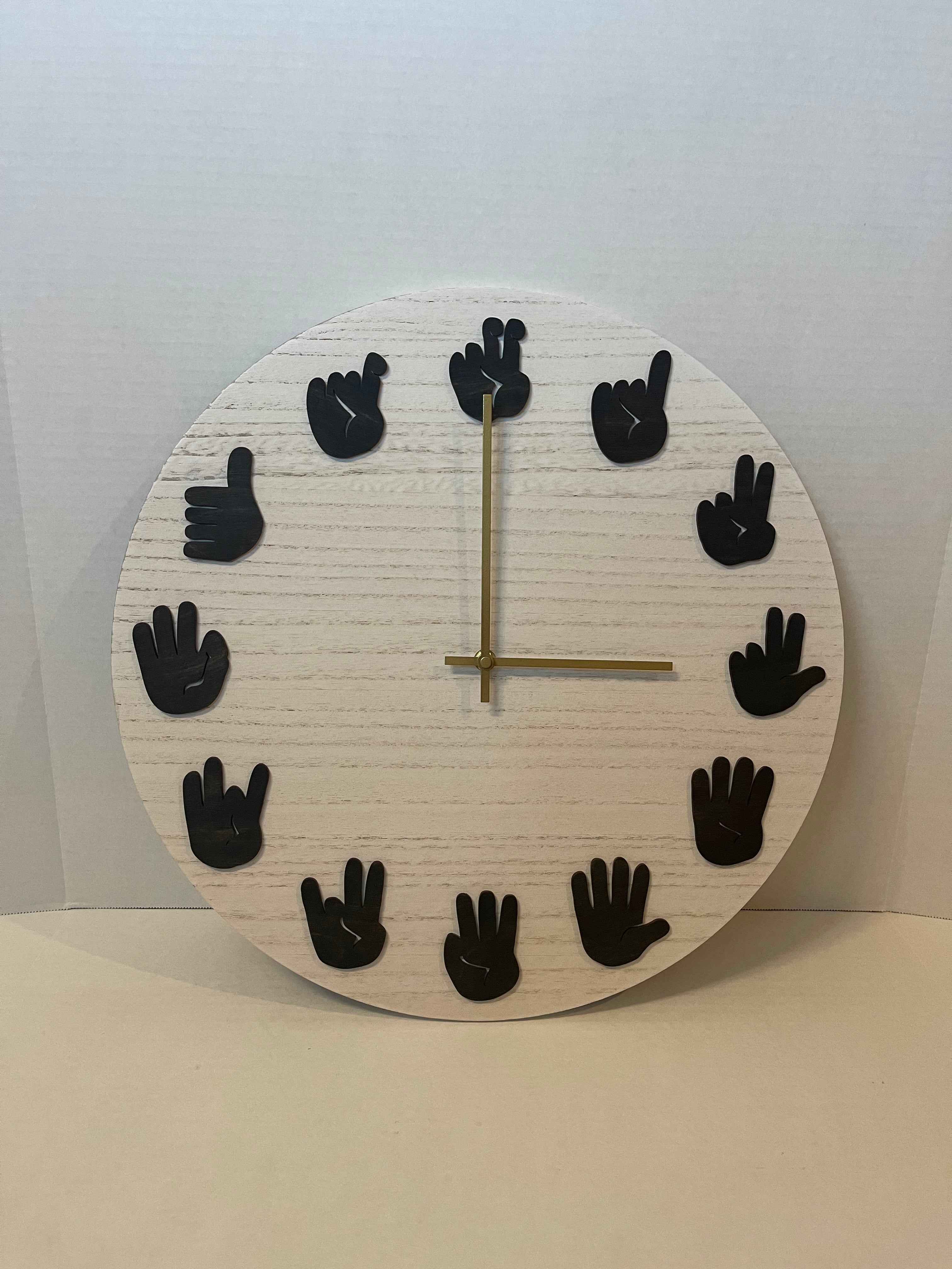 ASL Clock - Ebony Black with Golden Modern movements