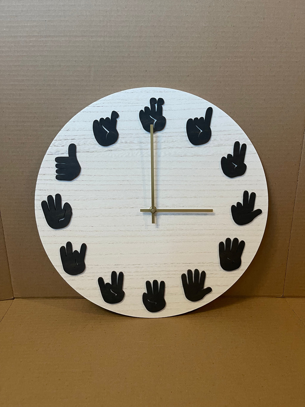 ASL Clock - Ebony Black with Golden Modern movements