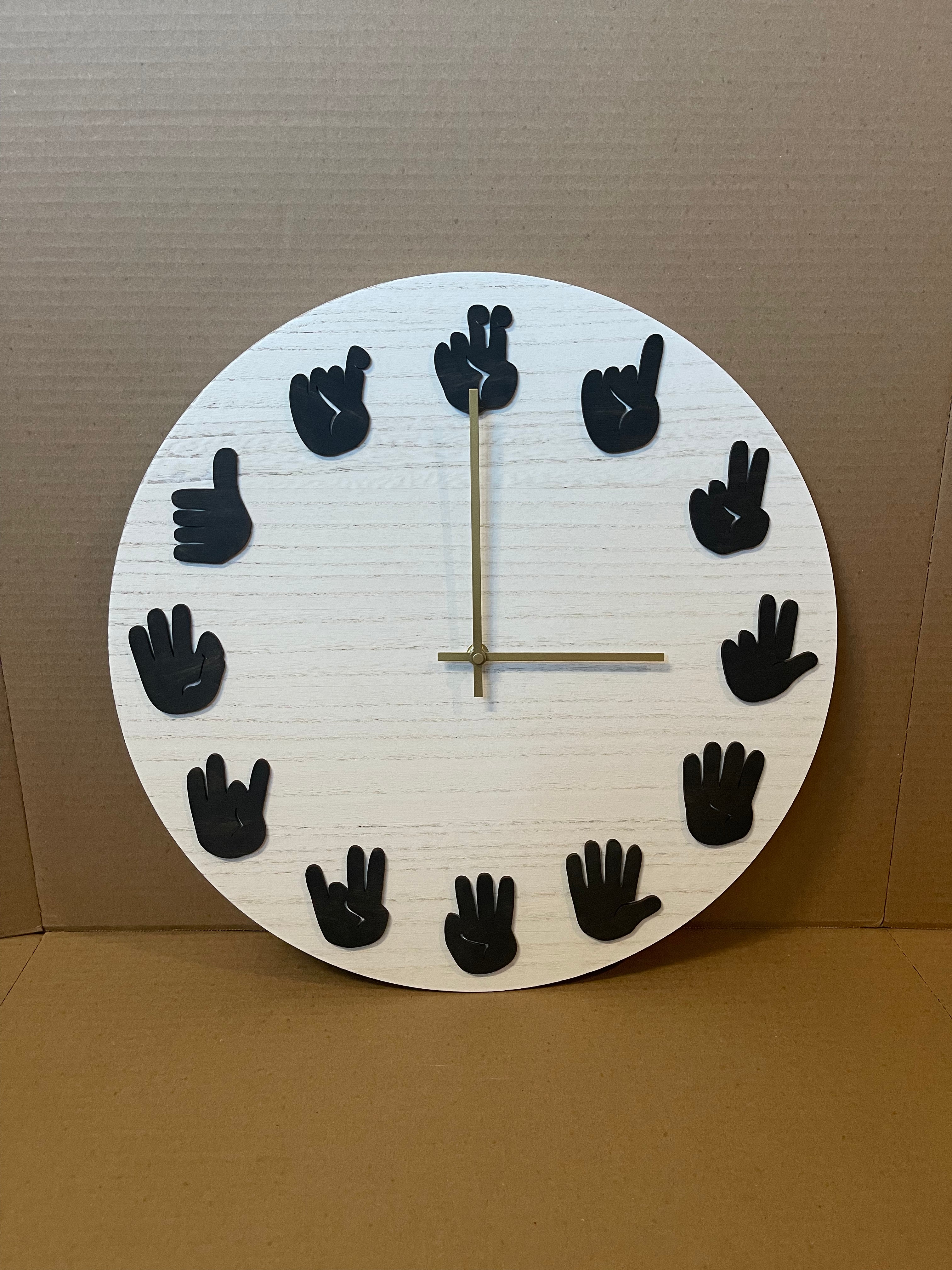 ASL Clock - Ebony Black with Golden Modern movements